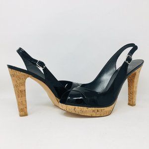Stuart Weitzman Black Patent Platform High Heels